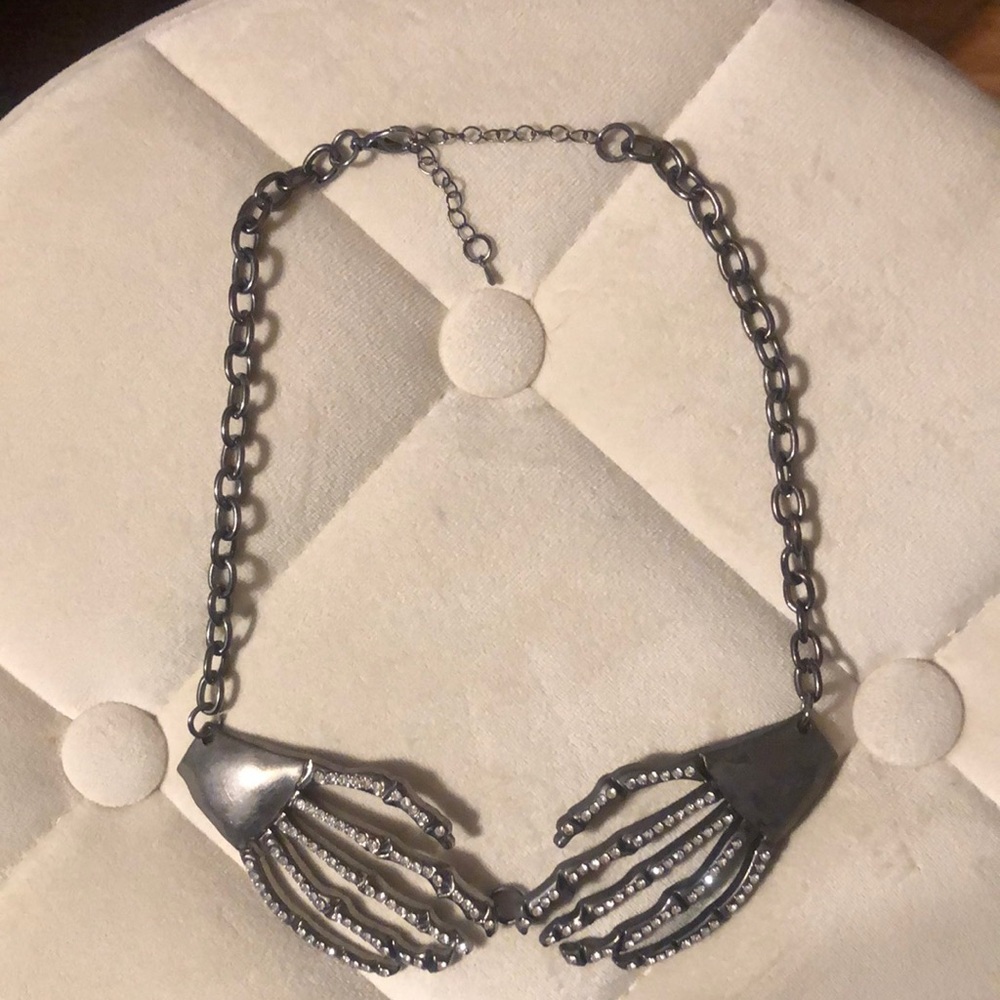 Skeleton Hands Necklace